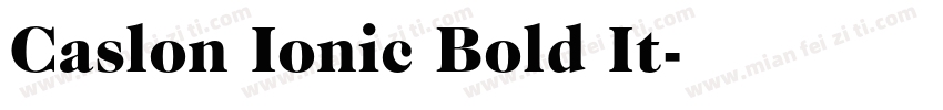 Caslon Ionic Bold It字体转换